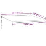 vidaXL Auvent rétractable automatique marron 450x300 cm