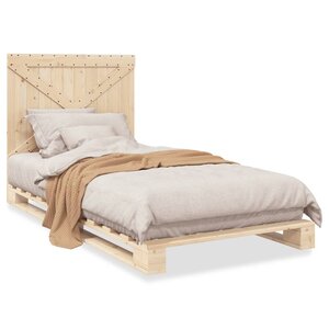 vidaXL Cadre de lit sans matelas avec tête de lit 100x200 cm