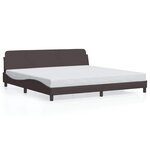 vidaXL Cadre de lit Dover marron foncé 200x200 cm tissu