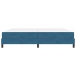 vidaXL Lit à ressorts avec matelas Bleu foncé 200 x 200 cm tissu