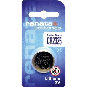 Blister de 1 Pile bouton lithium CR2325 3V 190 mAh RENATA
