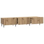 vidaXL Meuble TV 147 x 34 5 x 32 cm Chêne artisanal Bois d'ingénierie