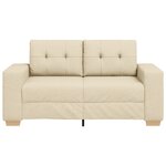 Canapé Loveseat vidaXL Crème 120 cm en tissu
