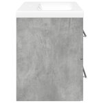 vidaXL Ensemble de meubles de salle de bain 2 Pièces gris béton