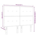 Cabeça de cama vidaXL Bouton Rembourré Vert Foncé 140 cm Velours