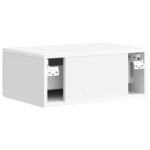 vidaXL Cabinet de chevet Blanc brillant 49 x 34 5 x 20 cm