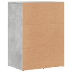 vidaXL Buffet gris béton 59x39x80 cm bois d'ingénierie