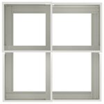 Jardinière vidaXL 80x80x48 cm Acier Blanc