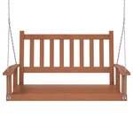 vidaXL Banc de balançoire de jardin chaînes en métal bois massif sapin