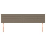 vidaXL Têtes de lit 2 Pièces Taupe 80x5x78/88 cm Tissu