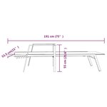 vidaXL Chaise longue acier et tissu textilène crème