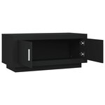 vidaXL Table basse noir 102x50x45 cm bois d'ingénierie