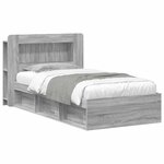 vidaXL Cadre de lit avec rangement Sonoma gris 100 x 200 cm
