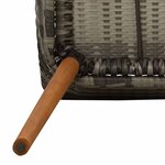 vidaXL Ensemble de salle à manger pour jardin 7 Pièces Gris polyrotin