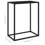 vidaXL Table console Noir 60x35x75 cm Verre trempé
