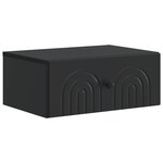 vidaXL Cabinet de chevet mural 2 Pièces Noir 49 x 34 5 x 20 cm