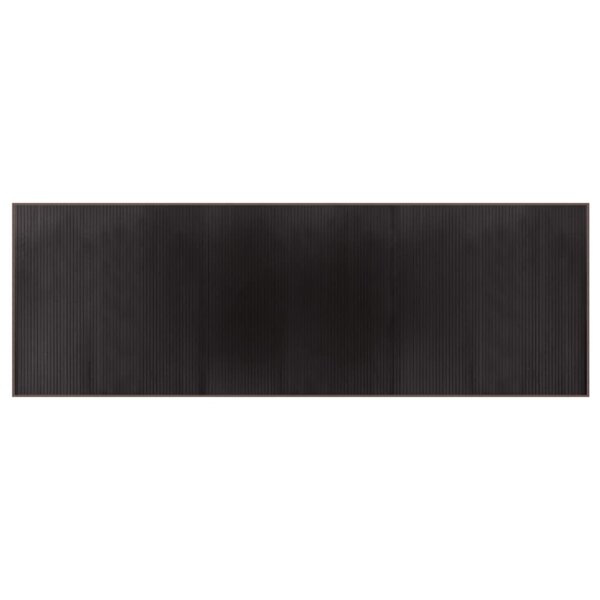 vidaXL Tapis rectangulaire marron foncé 100x300 cm bambou