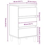 vidaXL Cabinet de chevet Bois ancien 40 x 35 x 70 cm Bois d'ingénierie