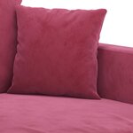 vidaXL Ensemble de canapés 3 Pièces avec coussins Rouge bordeaux Velours