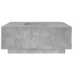 vidaXL Table basse gris béton 100x100x40 cm bois d'ingénierie
