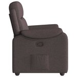 vidaXL Fauteuil inclinable Marron foncé Tissu