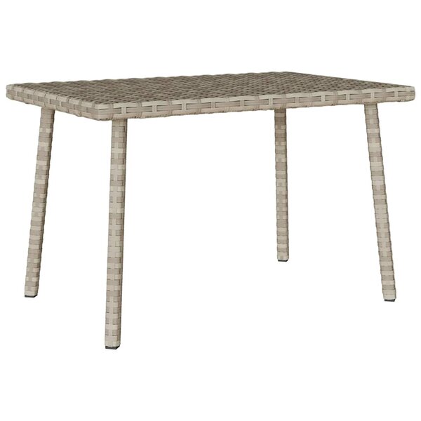 VidaXL Table basse de jardin rectangulaire gris clair résine tressée