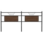 vidaXL Tête de lit chêne marron 180 cm bois d'ingénierie et acier