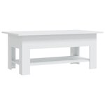 vidaXL Table basse blanc 102x55x42 cm bois d'ingénierie