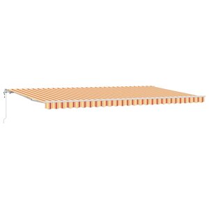 vidaXL Auvent rétractable électrique Jaune et Orange 600 × 350 cm