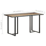 vidaXL Table de salle à manger 140 cm Bois de récupération massif
