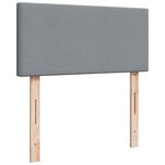 vidaXL Sommier à lattes de lit et matelas Gris clair 90x190 cm Tissu