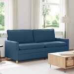 vidaXL Canapé Bleu 196 x 81 x 87 5 cm Tissu