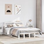 vidaXL Cadre de lit sans matelas blanc 120x190 cm bois de pin massif