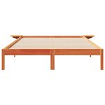 vidaXL Cadre de lit avec tables de chevet Brun cire 160 x 210 cm