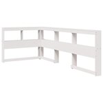 vidaXL Lit bibliothèque sans matelas blanc 75x190cm bois de pin massif