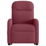 vidaXL Fauteuil inclinable électrique rouge bordeaux tissu