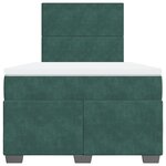 vidaXL Sommier à lattes de lit avec matelas vert foncé 120x190 cm