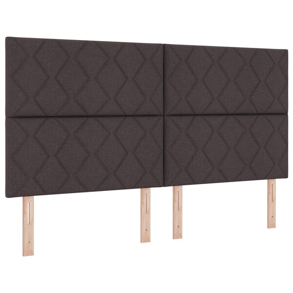 Tête de lit LED vidaXL Design Blocs de Diamant Marron Foncé 180 cm Tissu