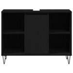 vidaXL Coiffeuse chêne noir Chêne noir MDF Moyenne Coiffeuse chêne noir