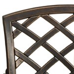 Ensemble de bistro jardin meuble extérieur terrasse 5 pièces aluminium coulé bronze 02_0013533