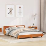 vidaXL Cadre de lit sans matelas cire marron 120x190cm bois pin massif