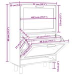 vidaXL Armoire à chaussures Marron 52x25x80 cm Bois d'ingénierie/rotin