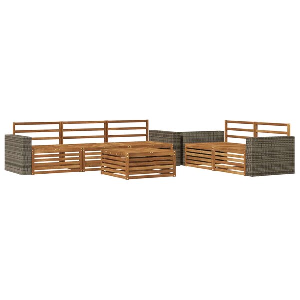 vidaXL Ensemble de canapés d'extérieur 6 pc Naturel