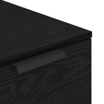 Armoire de bureau vidaXL en chêne noir - 33x50x75 cm - Fabriquée en bois d'ingénierie