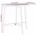 vidaXL Table de Jardin Marron 78 x 46 x 75 cm Bois d'acacia massif