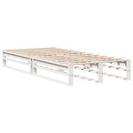 vidaXL Cadre de lit sans matelas blanc 100x200 cm bois de pin massif