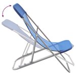vidaXL Chaises plage pliantes lot de 2 textilène acier enduit poudre