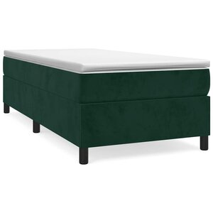 vidaXL Sommier à lattes de lit avec matelas Vert foncé 90x190 cm