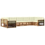 vidaXL Ensemble de canapés d'extérieur 7 pc Naturel et Crème