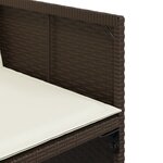 vidaXL Ensemble à manger de jardin 5 Pièces et coussins marron poly rotin
